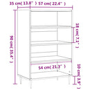 skab 57x35x90 cm konstrueret træ hvid