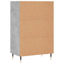 skab 57x35x90 cm konstrueret træ betongrå