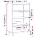 skab 57x35x90 cm konstrueret træ hvid