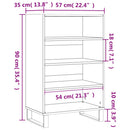 skab 57x35x90 cm konstrueret træ betongrå