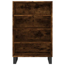 skab 57x35x90 cm konstrueret træ røget egetræ
