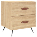 sengeborde 2 stk. 40x35x47,5 cm konstrueret træ sonoma-eg