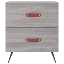 sengeborde 2 stk. 40x35x47,5 cm konstrueret træ grå sonoma-eg