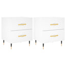 sengeborde 2 stk. 40x35x47,5 cm konstrueret træ hvid