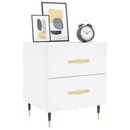 sengeborde 2 stk. 40x35x47,5 cm konstrueret træ hvid