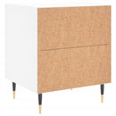 sengeborde 2 stk. 40x35x47,5 cm konstrueret træ hvid
