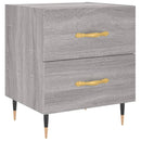 sengeborde 2 stk. 40x35x47,5 cm konstrueret træ grå sonoma-eg