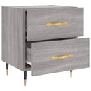 sengeborde 2 stk. 40x35x47,5 cm konstrueret træ grå sonoma-eg