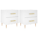 sengeborde 2 stk. 40x35x47,5 cm konstrueret træ hvid