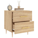 sengeborde 2 stk. 40x35x47,5 cm konstrueret træ sonoma-eg