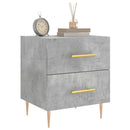 sengeborde 2 stk. 40x35x47,5 cm konstrueret træ betongrå