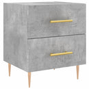 sengeborde 2 stk. 40x35x47,5 cm konstrueret træ betongrå