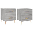 sengeborde 2 stk. 40x35x47,5 cm konstrueret træ grå sonoma-eg