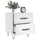 sengeborde 2 stk. 40x35x47,5 cm konstrueret træ hvid