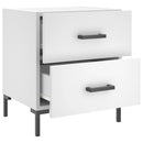 sengebord 40x35x47,5 cm konstrueret træ hvid