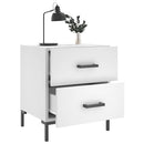 sengeborde 2 stk. 40x35x47,5 cm konstrueret træ hvid