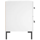 sengeborde 2 stk. 40x35x47,5 cm konstrueret træ hvid