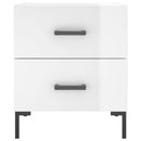 sengeborde 2 stk. 40x35x47,5 cm konstrueret træ hvid højglans