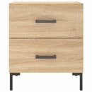sengeborde 2 stk. 40x35x47,5 cm konstrueret træ sonoma-eg