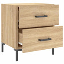sengeborde 2 stk. 40x35x47,5 cm konstrueret træ sonoma-eg