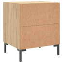 sengeborde 2 stk. 40x35x47,5 cm konstrueret træ sonoma-eg