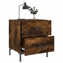 sengebord 40x35x47,5 cm konstrueret træ røget egetræ