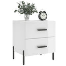 sengeborde 2 stk. 40x35x47,5 cm konstrueret træ hvid højglans