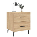 sengeborde 2 stk. 40x35x47,5 cm konstrueret træ sonoma-eg
