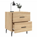 sengeborde 2 stk. 40x35x47,5 cm konstrueret træ sonoma-eg
