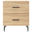 sengeborde 2 stk. 40x35x47,5 cm konstrueret træ sonoma-eg