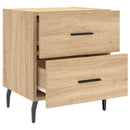 sengeborde 2 stk. 40x35x47,5 cm konstrueret træ sonoma-eg