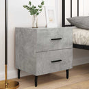 sengeborde 2 stk. 40x35x47,5 cm konstrueret træ betongrå