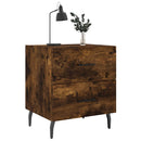 sengeborde 2 stk. 40x35x47,5 cm konstrueret træ røget egetræ