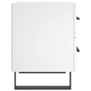 sengeborde 2 stk. 40x35x47,5 cm konstrueret træ hvid
