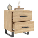 sengeborde 2 stk. 40x35x47,5 cm konstrueret træ sonoma-eg