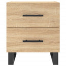 sengeborde 2 stk. 40x35x47,5 cm konstrueret træ sonoma-eg