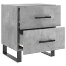 sengebord 40x35x47,5 cm konstrueret træ betongrå