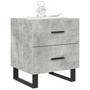 sengeborde 2 stk. 40x35x47,5 cm konstrueret træ betongrå