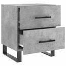 sengeborde 2 stk. 40x35x47,5 cm konstrueret træ betongrå