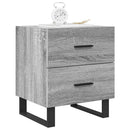 sengeborde 2 stk. 40x35x47,5 cm konstrueret træ grå sonoma-eg