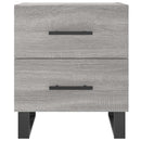 sengeborde 2 stk. 40x35x47,5 cm konstrueret træ grå sonoma-eg