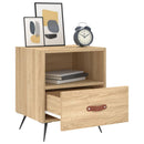sengeborde 2 stk. 40x35x47,5 cm konstrueret træ sonoma-eg
