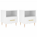 sengeborde 2 stk. 40x35x47,5 cm konstrueret træ hvid
