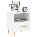 sengeborde 2 stk. 40x35x47,5 cm konstrueret træ hvid