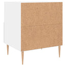 sengeborde 2 stk. 40x35x47,5 cm konstrueret træ hvid