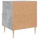sengeborde 2 stk. 40x35x47,5 cm konstrueret træ betongrå