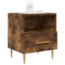sengeborde 2 stk. 40x35x47,5 cm konstrueret træ røget egetræ