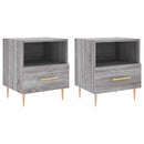 sengeborde 2 stk. 40x35x47,5 cm konstrueret træ grå sonoma-eg