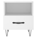 sengeborde 2 stk. 40x35x47,5 cm konstrueret træ hvid