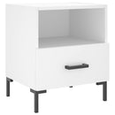 sengeborde 2 stk. 40x35x47,5 cm konstrueret træ hvid